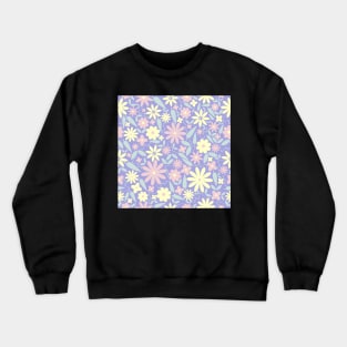 Cotton Candy Lilac Florals Crewneck Sweatshirt